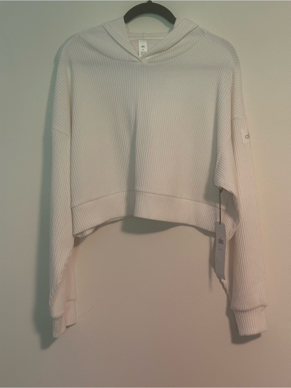 New Women’s Alo Muse Hoody Ivory Size Medium